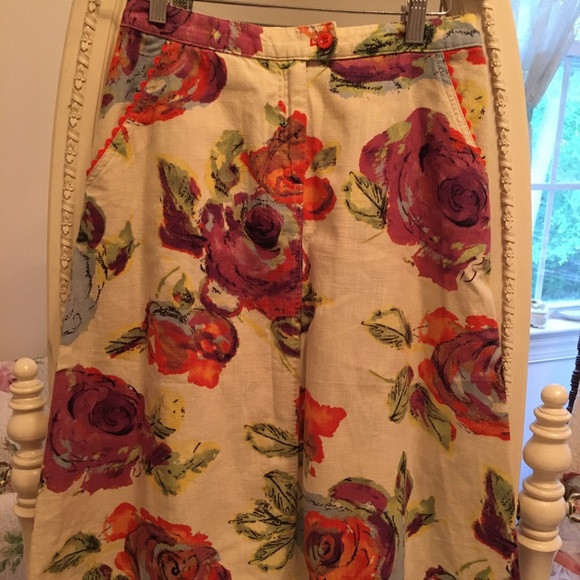 J. Jill Dresses & Skirts - J. Jill 100% cotton skirt with side pockets